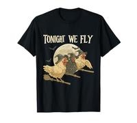 Tonight We Fly Poulet de sorcière Amusant pour Halloween, Hommes, Femmes, Enfants T-Shirt