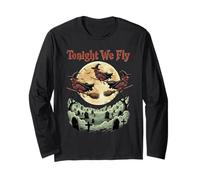 Tonight We Fly - Poulet d'halloween Amusant - Animaux de la Ferme d'automne Manche Longue