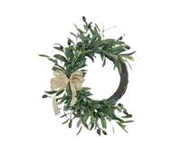 TONINMM Couronne De Noël Décoration Murale Intérieure en Forme De Feuille D'Olivier De Noël, Idéale pour Les Portes Et Les Entrées