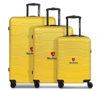 Tonino Lamborghini Bologna 4 roulettes Set de valises 3 pièces jaune