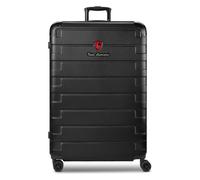 Tonino Lamborghini Milano Valise cabine 4 roulettes XL 83 cm taille spéciale avec soufflet d'extension noir