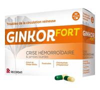 Tonipharm Ginkor Fort Circulation Veineuse Et Crise Hémorroïdaire 30 Gélules