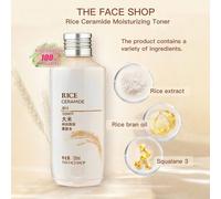 Tonique hydratant à la céramide de riz The Face Shop, tonique essentiel pour une hydratation en profondeur avec des extraits de riz, hydratant naturel pour l'éclaircissement, 150 ml / 5,07 fl. oz., CA