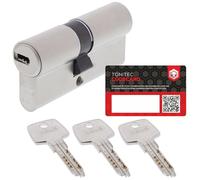 ToniTec ABUS EC550 Cylindre de serrure à fermeture identique avec 3 clés, serrure avec clé et carte de code ToniTec - Cylindre profilé à fermeture identique - Taille 40/40 mm, avec carte de code