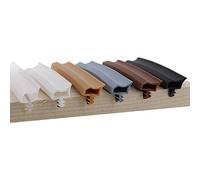 ToniTec Joint de porte, profilé d'étanchéité pour portes en bois, 12 mm, PVC souple modifié, blanc, 25 m