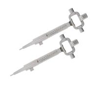 ToniTec Lot de 2 clés de construction universelles pour architecte, chantier, avec cylindre, jauge de mesure, clé d'armoire de commande, modèle long