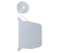 ToniTec Mini enrouleur de sangle pour volet roulant - Montage en saillie - Orientable - Avec filetage automatique - Sangle de 5 m incluse - Blanc