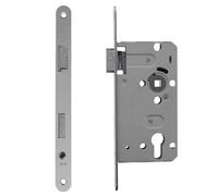 ToniTec PZ-Serrure DIN Gauche pour Porte de Chambre Cylindre Profilé-Serrure à Encastrer Retrait 55 mm Manchette 20 mm