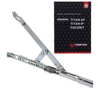 ToniTec SI Siegenia Ciseaux de fenêtre 7 TS argent 283455 avec instructions d'entretien pour ferrures de fenêtre TITAN AF TITAL IP Favorite 571 801 mm