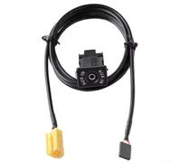 tONIXY 1 adaptateur de prise de câble d'interface audio auxiliaire 6 broches pour voiture, câble noir ABS, longueur 145 cm, installation de console centrale, pour Fiat Grande Punto 500