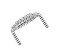 TONIXY 1 poignée à ressort en acier inoxydable pour barbecue, 15,2 cm de large, 8,9 cm de haut avec tige de 1,27 cm pour grills, fumoirs, foyers, remorques, armoires, pièce de rechange argentée (1