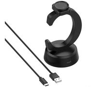 TONIXY 1 support de chargeur de rechange pour Amazfit Bip 6/Active 2/Active Square pour montre intelligente, station de chargement avec câble USB, matériau ABS, compact 129 x 70 mm, couleur noire pour