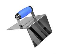 TONIXY 1 truelle d'angle en acier inoxydable pour cloison sèche, outil de finition d'angle intérieur extérieur avec poignée en caoutchouc pour une décoration murale lisse (extérieur)