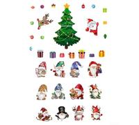 TONIXY Aimants de réfrigérateur de Noël en résine mignonne, renne, boîte cadeau de Père Noël, décorations de sapin de Noël, décorations festives pour réfrigérateur, porte ou boîte aux lettres (A)