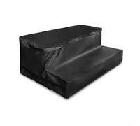 TONIXY Bâche Oxford robuste pour marches de baignoire extérieures, 93 x 60 x 38 cm, imperméable, pluie, neige, poussière avec fermeture éclair en U pour marches de baignoire extérieures, noir (210D)