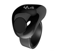 TONIXY Bague de compteur numérique Tasbih rechargeable avec écran LED, design ABS étanche, 3 tailles 18/20/22 mm pour comptage (18 mm/20 mm, noir)