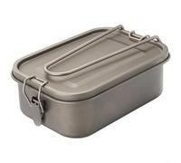 TONIXY Boîte à déjeuner en titane de 700 ml avec poignée pliable et joint anti-fuite, récipient alimentaire portable ultra léger pour camping, randonnée, pique-nique, voyage et repas en plein air