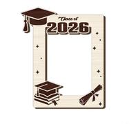TONIXY Cadre photo en bois massif pour remise de diplôme de e 2026 avec support pour affichage de bureau, cadre photo en bois massif pour décoration de la maison et cadeaux de fête, marron (B)