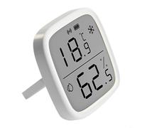 TONIXY Capteur d'humidité et de température sans fil LCD SNZB-02D pour Smart pour GATEWAY 30, écran de 25 pouces avec alertes d'application pour la surveillance de bureau à domicile, blanc