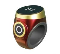 TONIXY Compteur de doigt numérique intelligent réglable pour rappel de prière, bague de comptage LED étanche pour suivi quotidien de méditation, matériau ABS, rouge (violet)