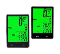 TONIXY Compteur de vélo filaire sans fil de 71,1 cm, grand écran IPX6, compteur de vitesse, compteur kilométrique avec long rétroéclairage pour cyclisme de nuit, équitation en plein air, noir (style C