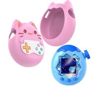 TONIXY Coque en silicone pour Tamagotchi Paradise Connection - Avec film de protection d'écran et cordon de serrage - Rembourrage des chocs et des rayures - Rose