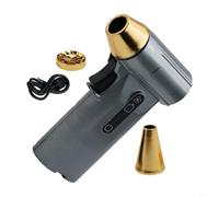 TONIXY Dépoussiéreur électrique 130 000 tr/min, souffleur turbo de 200 W avec vent de 52 m/s pour le nettoyage du clavier de voiture, souffleur manuel sans fil avec batterie de 4000 mAh, noir (argenté
