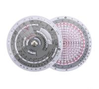 TONIXY E6B-R Traceur d'aviation pour ordinateur de vol, règle coulissante pour entraînement au vol, plastique étanche avec échelle intégrée, 10,2 ou 15,2 cm (E6B-R2 10,2 cm)