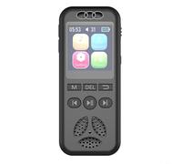 TONIXY Enregistreur vocal numérique avec réduction du bruit et activation vocale, lecteur MP3 560 heures pour conférences, réunions, entretiens, portable, 86 cm, ABS noir (16 Go)