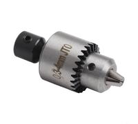 TONIXY Ensemble de mandrin de perceuse 0,3 à 4 mm avec cône JT0, kit de mandrin en métal sans clé pour moteur électrique, tour, fraiseuse, comprend des connecteurs et des clés 4/5/6/8 mm (4 mm)
