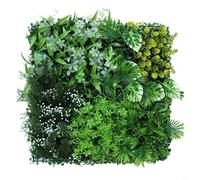 TONIXY Gazon artificiel 50 x 50 cm, panneau mural vert décoratif pour clôture, brise-vue (2)