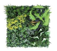 TONIXY Gazon artificiel 50 x 50 cm, panneau mural vert décoratif pour clôture, brise-vue (3)
