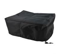 TONIXY Housse de tourne-disque vintage pour protection de tourne-disque, tissu Oxford imperméable avec couche réfléchissante UV, bouclier anti-poussière respirant pour audio domestique, noir 45,7 x