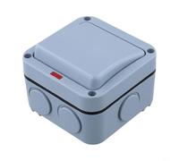 TONIXY Interrupteur étanche IP66 1 interrupteur extérieur 20 A 250 V Boîte de jonction électrique ABS résistant aux intempéries 20 mm Entrée de câble ignifuge Compact 88 x 88 mm Pour jardin patio mur