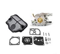 TONIXY Kit carburateur compatible avec les modèles de tronçonneuse HUA 36 41 136 137 141 142, remplacement pour OEM 530071987 530019172 530035482 pour Zama C1Q W29E, filtre à air et kit de réparation