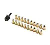 TONIXY Kit de 21 outils de rechange pour écrous à rivets, M5 M10 en zinc plat moleté pour projets de fixation métallique automobile (M5, 20 pièces)