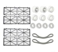 TONIXY Kit de remplacement pour robot nettoyeur de piscine Dolphin, 8 filtres, 2 courroies, 6 roues de guidage et 4 roues de positionnement pour CC Plus, M400, M500