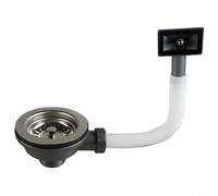 TONIXY Kit de trop-plein réglable en acier inoxydable 304 150-280 mm avec joint d'étanchéité et sortie standard G1 pour éviers de cuisine (110)