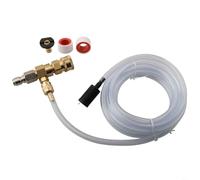TONIXY Kit d'injecteur de savon pour nettoyeur haute pression 4 000 PSI 3/8" Raccord rapide Siphon en laiton et acier inoxydable Valve à débit réglable avec tuyau en PVC pour nettoyage de véhicule de