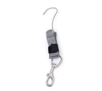 TONIXY Lot de 1 crochet de plongée avec sangle en polypropylène et loquet pivotant pour fixation actuelle, équipement de sécurité de 125 cm de longueur totale pour photographes sous-marins (argenté)