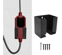 TONIXY Lot de 1 support de chargeur électrique mural en acier pour J1772 et pour connecteurs Tesla, organiseur de rangement compact pour maison, garage, extérieur, noir