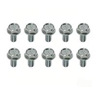 TONIXY Lot de 10 boulons de rechange en métal pour Kawasaki 92154-2938 - Pour réparation de moteur de tondeuse à gazon - Équipement de jardin - Argenté