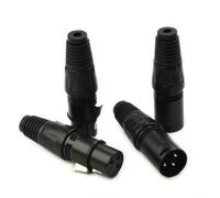 TONIXY Lot de 10 connecteurs XLR à souder à 3 broches pour câble de microphone audio pour DMX MIC Snake Plastique Noir Construction en fer Contact en laiton