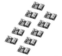 TONIXY Lot de 10 convertisseurs abaisseurs USB DC 6 V-32 V vers 5 V avec sortie dynamique de charge rapide - Indicateur LED noir - Carte d'alimentation modulaire pour projets de téléphone de voiture