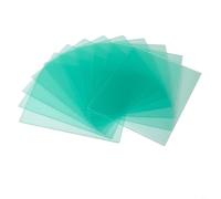 TONIXY Lot de 10 plaques de lentille de casque de soudage en polycarbonate transparent pour remplacement solaire auto-obscurcissant, plaque de protection ignifuge pour couper des étincelles, vert