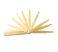 TONIXY Lot de 13 jauges d'épaisseur métriques en laiton, mesurant de 0,05 à 1,00 mm, protection de lame de précision, écartement de bague de roulement tapet, retrait facile, 100 x 13 mm