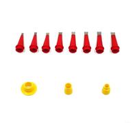 TONIXY Lot de 16 applicateurs de buse de calfeutrage en acier inoxydable avec bases, kit d'outils de finition pour joint de porte d'évier de salle de bain, cuisine, joint d'étanchéité et décoration