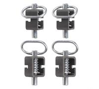 TONIXY Lot de 2/4 loquets à ressort robustes à souder avec goupille de 1,6 cm, construction en acier pour porte de chargement sécurisée, convient pour les remorques à benne basculante, les rampes (4