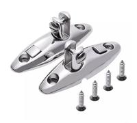 TONIXY Lot de 2 charnières pivotantes en acier inoxydable 316 pour dessus de bimini, rotation à 360 degrés, support latéral, s'adapte aux cadres tubulaires ronds de 2,5 cm, finition argent poli pour