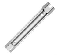 TONIXY Lot de 2 clés à pipe à double tête en acier pour réparation d'installation de vidange de robinet et d'évier, design creux pour les espaces restreints, 23-27 mm, 34-40 mm, argent (23-27 mm)